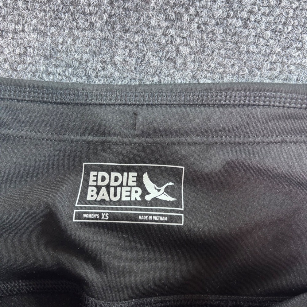 Eddie Bauer Crossover Trail Adventure Leggings Women XS Black New Hiking Pockets - Picture 5 of 8